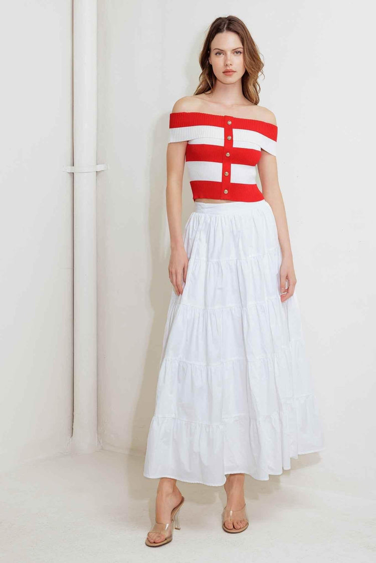 MODERN MUSE RED KNIT TOP - GiFTiFY