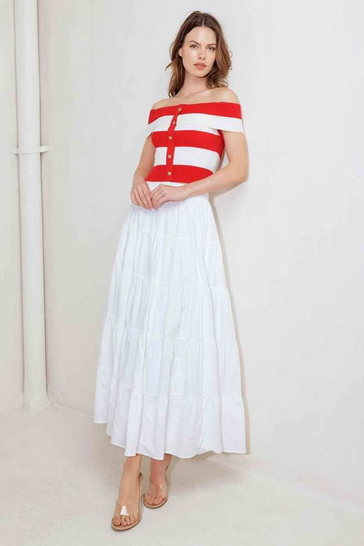 MODERN MUSE RED KNIT TOP - GiFTiFY