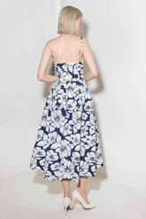 PLAIN OPTIMISM NAVY WOVEN CROP TOP - GiFTiFY