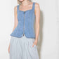 ALMOST ANGELIC LIGHT INDIGO DENIM TOP