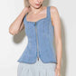 ALMOST ANGELIC LIGHT INDIGO DENIM TOP