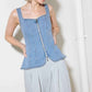 ALMOST ANGELIC LIGHT INDIGO DENIM TOP