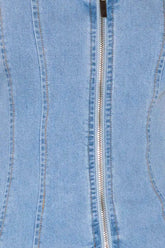 ALMOST ANGELIC LIGHT INDIGO DENIM TOP - GiFTiFY