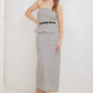 WINDING PATH STRIPED WOVEN TUBE TOP