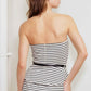 WINDING PATH STRIPED WOVEN TUBE TOP