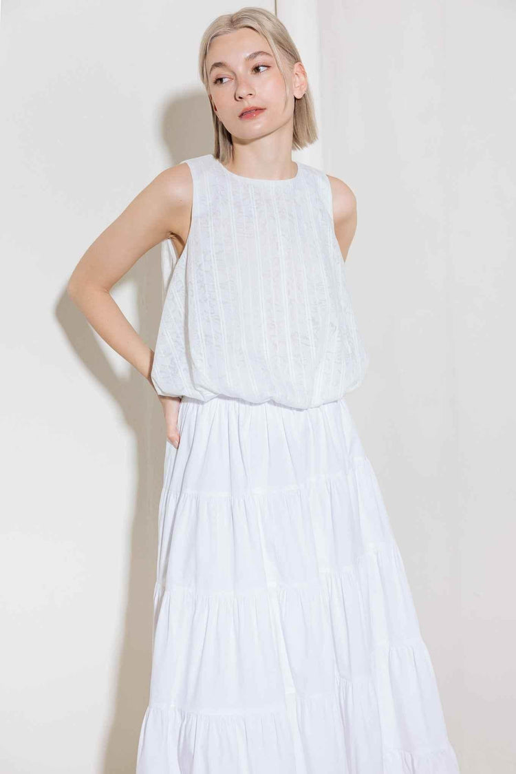 TIMELESS WITH EDGE WOVEN LACE TOP - GiFTiFY