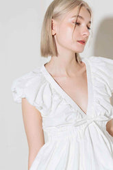 SLOW DOWN IN WHITE WOVEN TOP - GiFTiFY