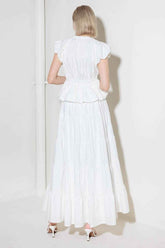 SLOW DOWN IN WHITE WOVEN TOP - GiFTiFY