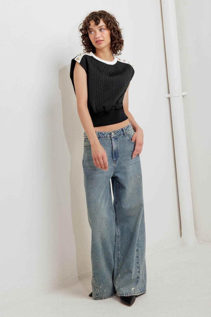 STREET ROMANTIC EDGE KNIT TOP - GiFTiFY
