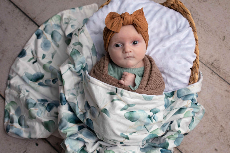 Eucalyptus Embrace Minky Blanket by Growing Sprouts