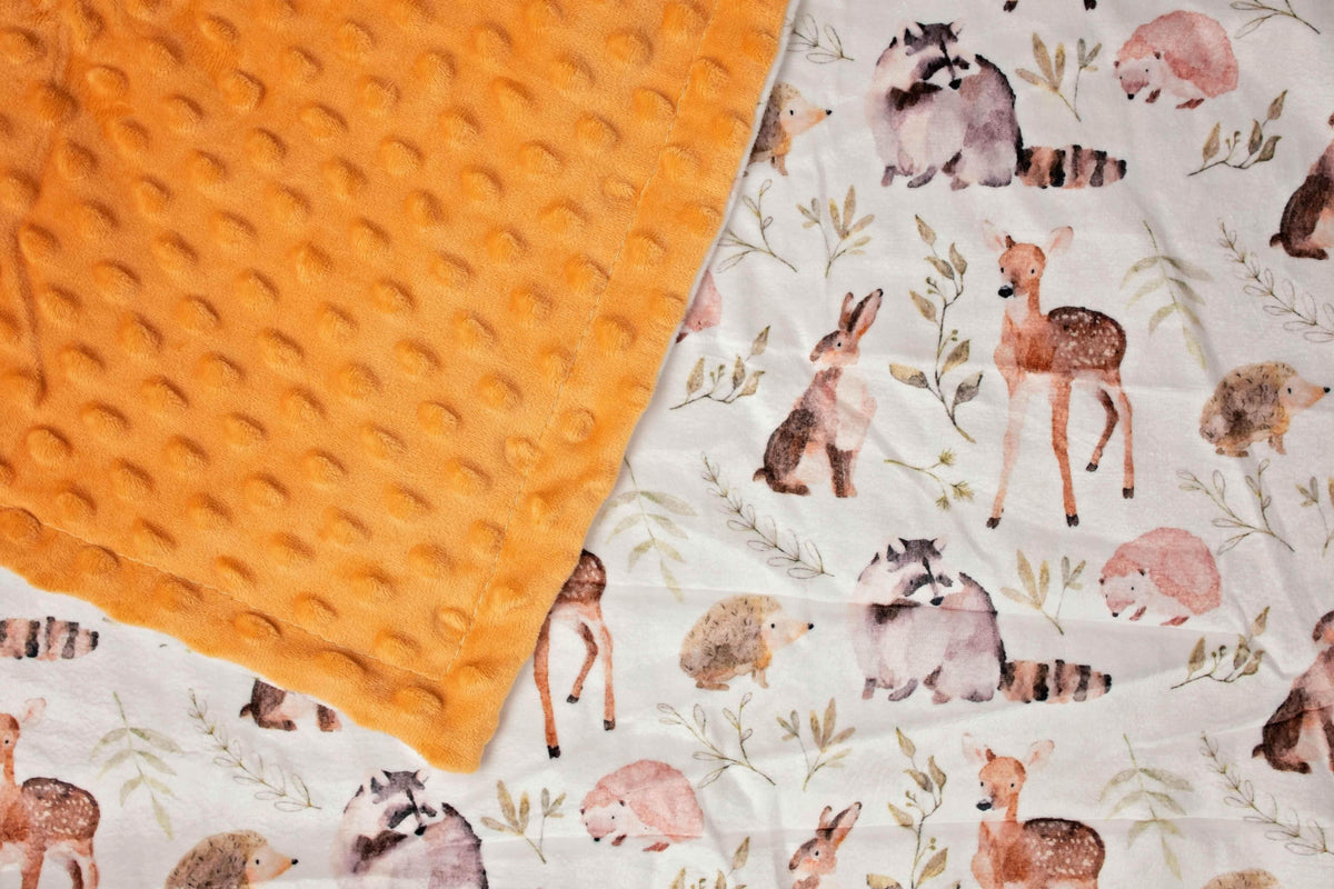 Forest Friends Minky Blanket by Growing Sprouts