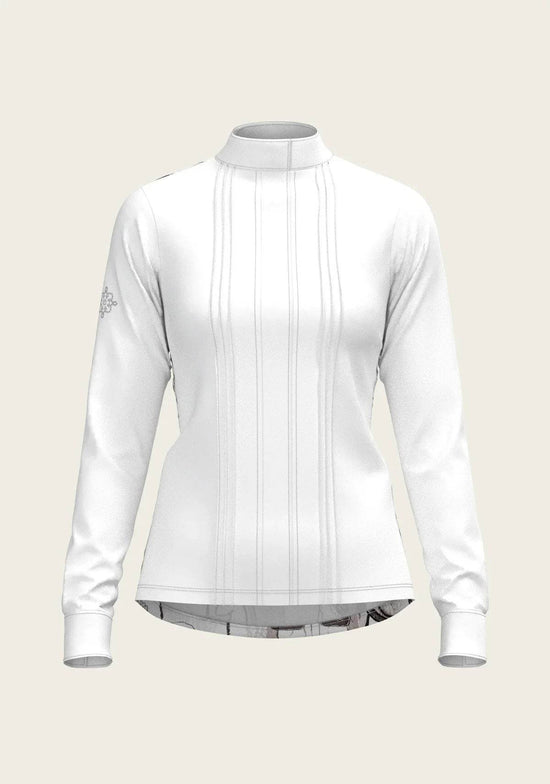 The Horse Fair Monochrome Long Pleated Long Sleeve Sleeve Show Shirt - GiFTiFY