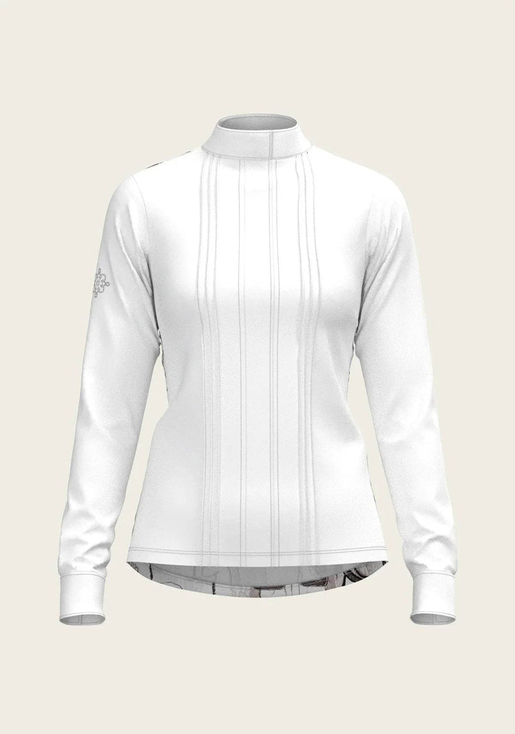 The Horse Fair Monochrome Long Pleated Long Sleeve Sleeve Show Shirt - GiFTiFY
