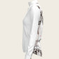 The Horse Fair Monochrome Long Pleated Long Sleeve Sleeve Show Shirt