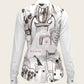 The Horse Fair Monochrome Long Pleated Long Sleeve Sleeve Show Shirt