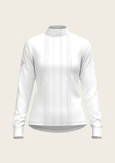 White Long Pleated Long Sleeve Sleeve Show Shirt - GiFTiFY