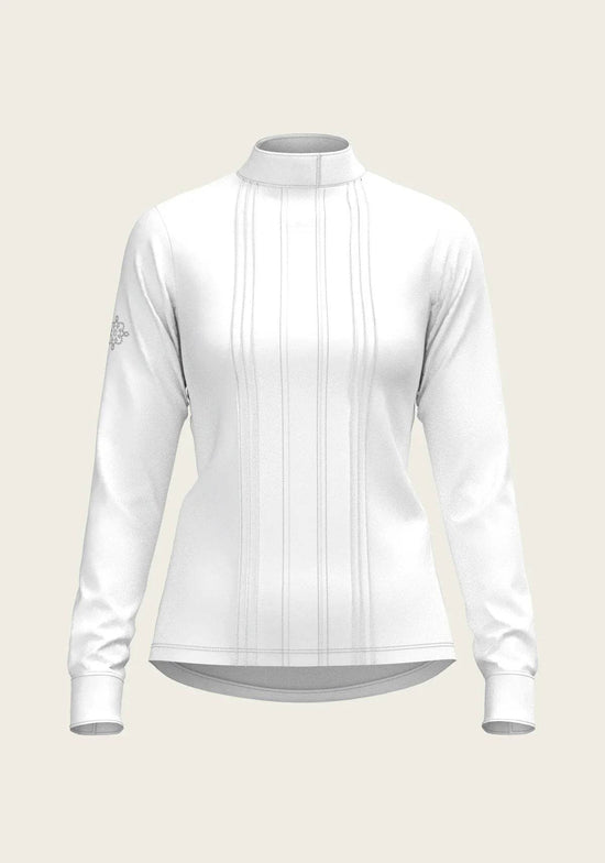 White Long Pleated Long Sleeve Sleeve Show Shirt - GiFTiFY