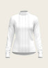 White Long Pleated Long Sleeve Sleeve Show Shirt - GiFTiFY