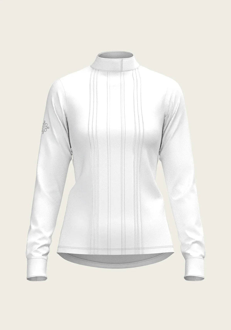 White Long Pleated Long Sleeve Sleeve Show Shirt - GiFTiFY
