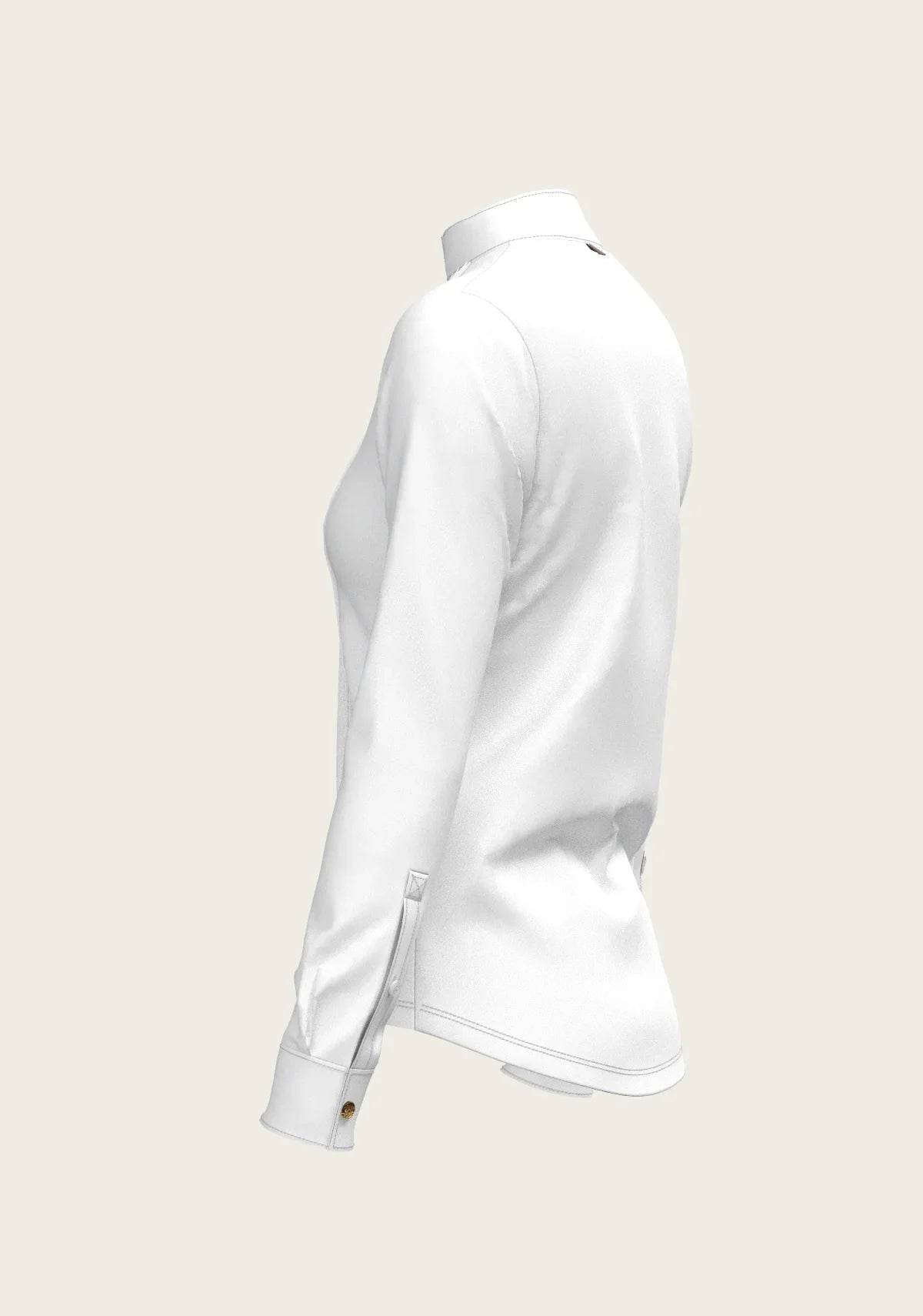 White Long Pleated Long Sleeve Sleeve Show Shirt - GiFTiFY