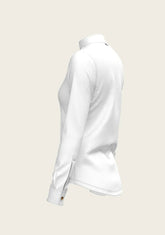 White Long Pleated Long Sleeve Sleeve Show Shirt - GiFTiFY