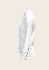 White Long Pleated Long Sleeve Sleeve Show Shirt - GiFTiFY