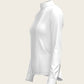 White Long Pleated Long Sleeve Sleeve Show Shirt Espoir Equestrian