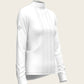 White Long Pleated Long Sleeve Sleeve Show Shirt Espoir Equestrian