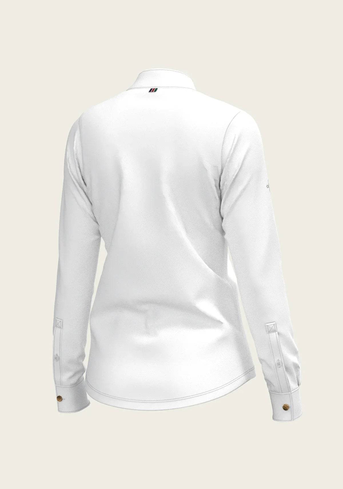 White Long Pleated Long Sleeve Sleeve Show Shirt - GiFTiFY