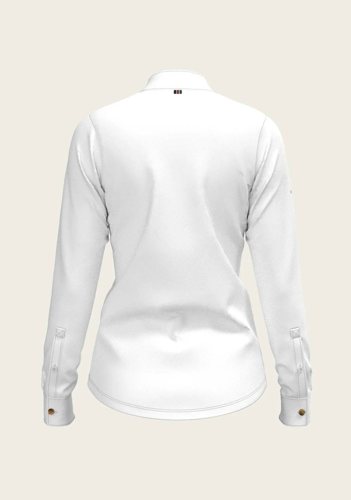 White Long Pleated Long Sleeve Sleeve Show Shirt - GiFTiFY