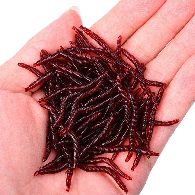 Fake Bait Red Worm Earthworm mutual by mutualdropshopping