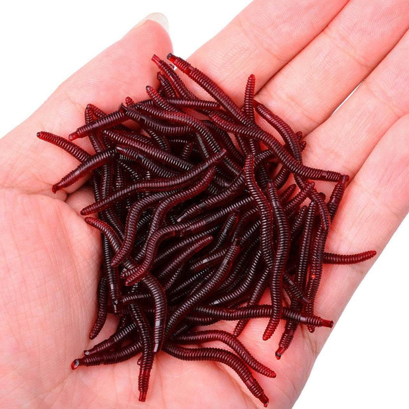 Fake Bait Red Worm Earthworm mutual by mutualdropshopping