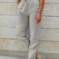 Women's Elastic Waist Solid Color Cotton Pants mutualdropshopping