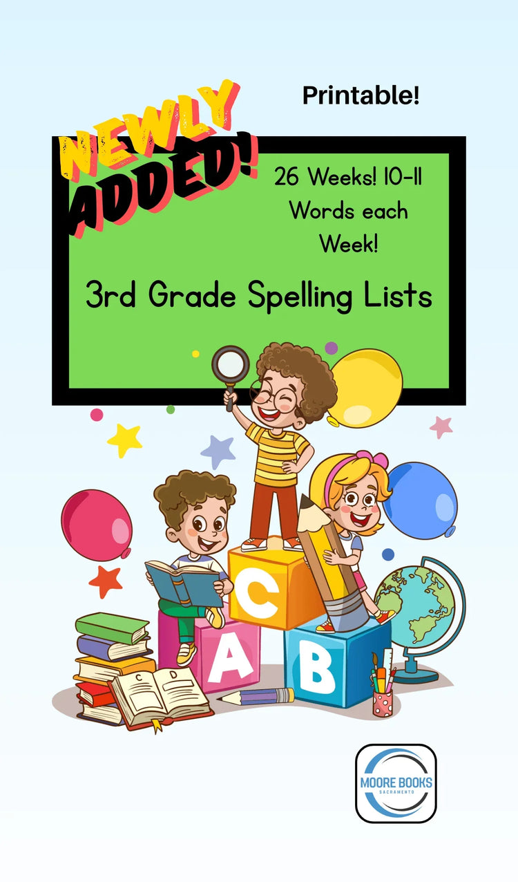 3rd Grade Spelling Lists - Printable! - GiFTiFY