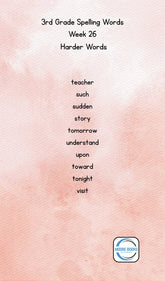 3rd Grade Spelling Lists - Printable! - GiFTiFY