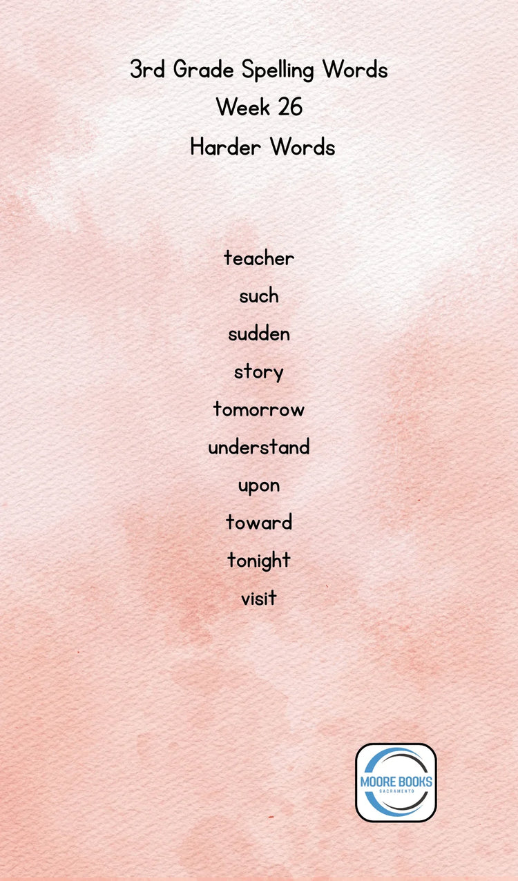 3rd Grade Spelling Lists - Printable! - GiFTiFY