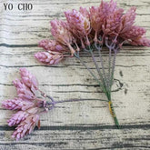 YO CHO Artificial Fake Plant Twigs Succulents Leaves 30 Heads Pineapple Grass Green Plastic Plant DIY Home Garden Wedding Decor