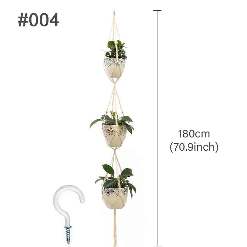 Hanging Plant Handmade Macrame Plant Hanger Flower Pot Planter Hanger Wall Decor Courtyard Garden Hanging Planter Hanging Basket by DSERS