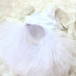 Handcraft White Lace Vintage Dog Wedding Dress Pet Bridal Outfit