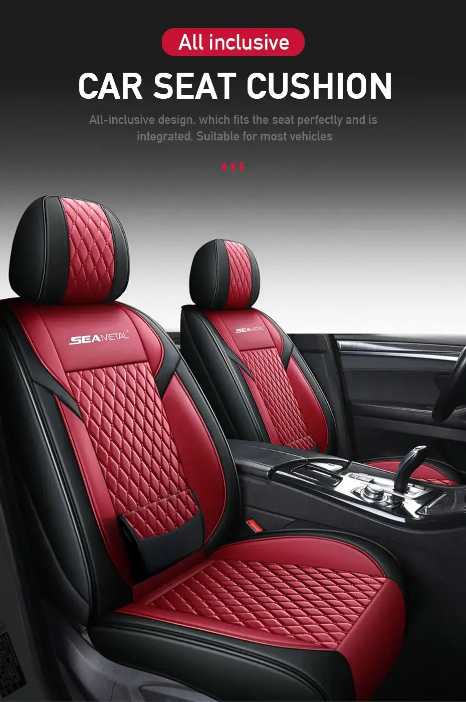 Red and Black Car Seat Cover Set