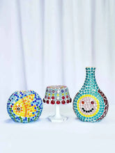 100g/3.52oz(Approx. 18-25pcs) Oblate Bead Glass Mosaic Tiles Colorful Round Mosaic Making Material Multi Diameter DIY Craft Tile