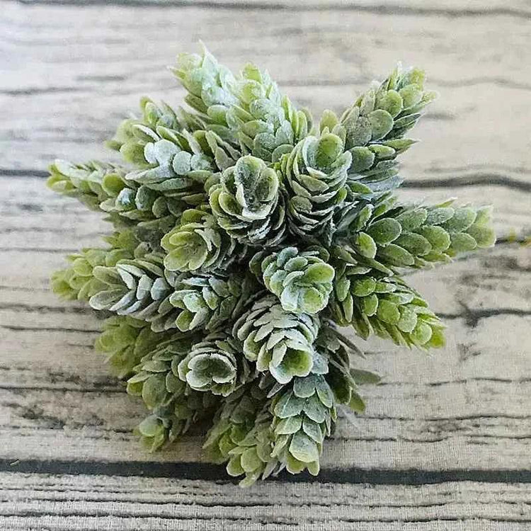 YO CHO Artificial Fake Plant Twigs Succulents Leaves 30 Heads Pineapple Grass Green Plastic Plant DIY Home Garden Wedding Decor