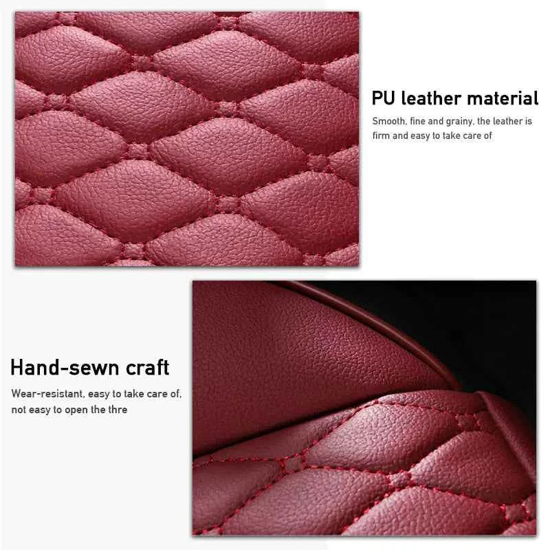 SEAMETAL Luxury Car Seat Covers PU Leather Vehicle Seat Cushion Premium Automotive Chair Protector Universal for Car Truck SUV by GiFiFY
