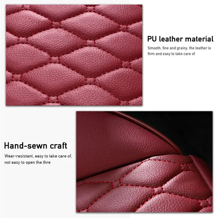 SEAMETAL Luxury Car Seat Covers PU Leather Vehicle Seat Cushion Premium Automotive Chair Protector Universal for Car Truck SUV GiFiFY