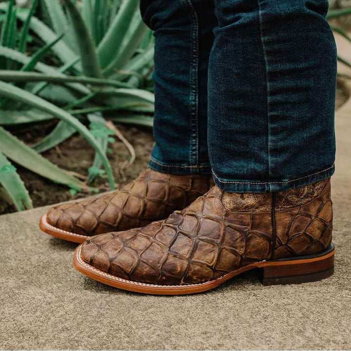 Soto Boots Men's Pirarucu Print Cowboy Boots H4015 - GiFTiFY