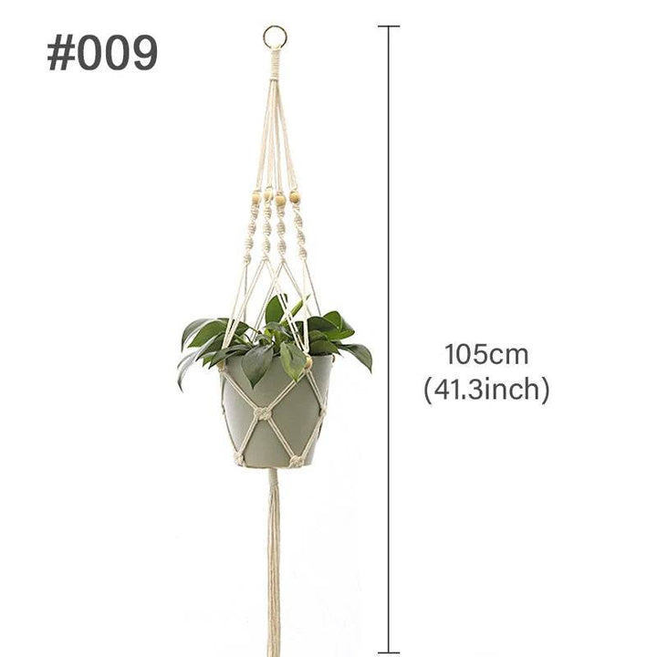 Hanging Plant Handmade Macrame Plant Hanger Flower Pot Planter Hanger Wall Decor Courtyard Garden Hanging Planter Hanging Basket - GiFTiFY
