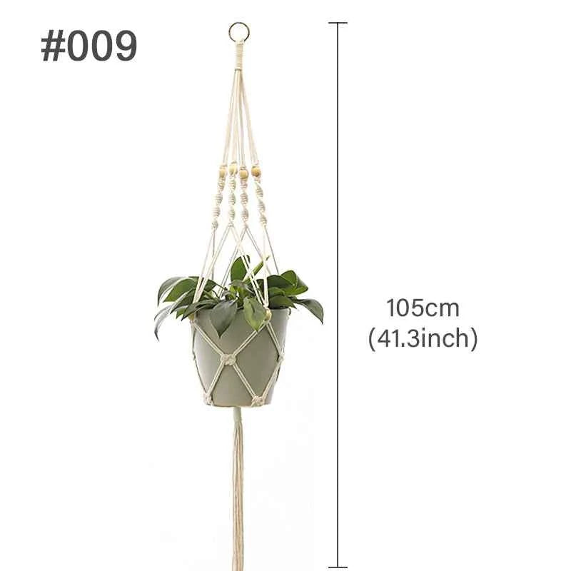 Hanging Plant Handmade Macrame Plant Hanger Flower Pot Planter Hanger Wall Decor Courtyard Garden Hanging Planter Hanging Basket by DSERS