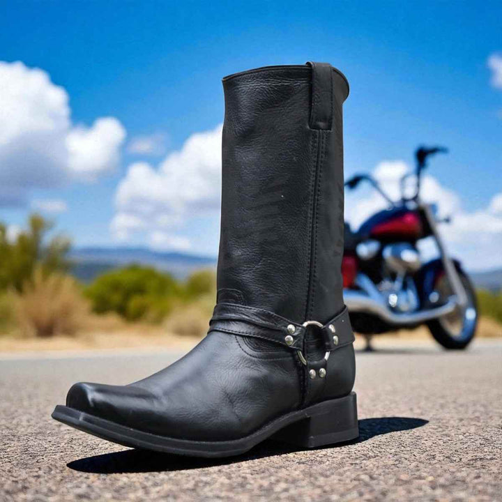 Eagle Rider Men's Leather Biker Boots (H50021) - GiFTiFY