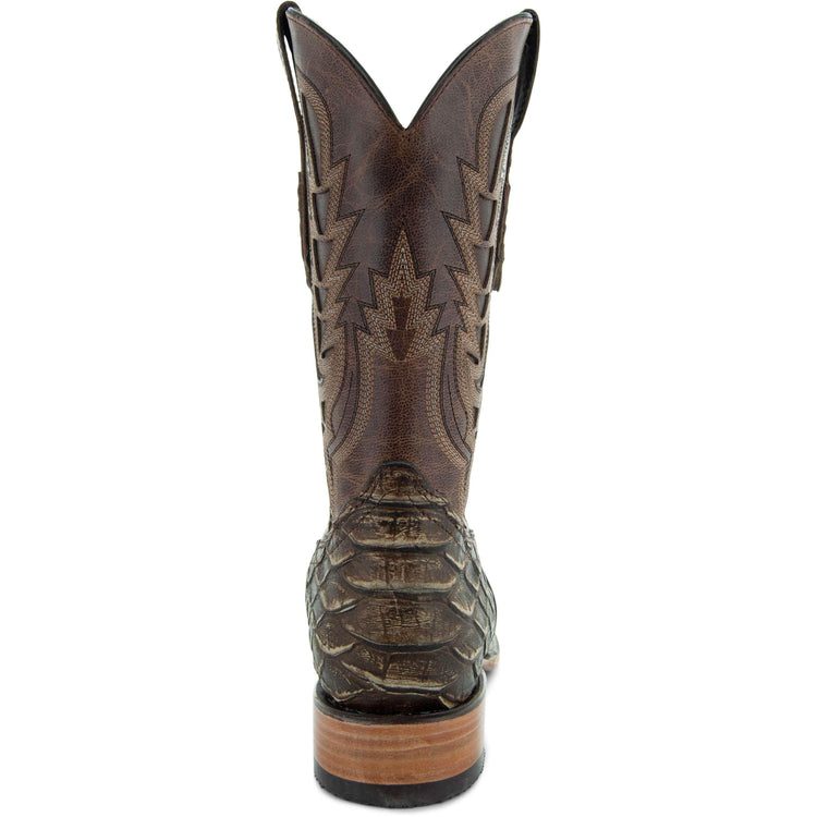 Soto Boots Mens Tan Python Print Boots H50032 - GiFTiFY