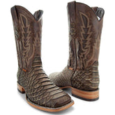 Soto Boots Mens Tan Python Print Boots H50032 - GiFTiFY